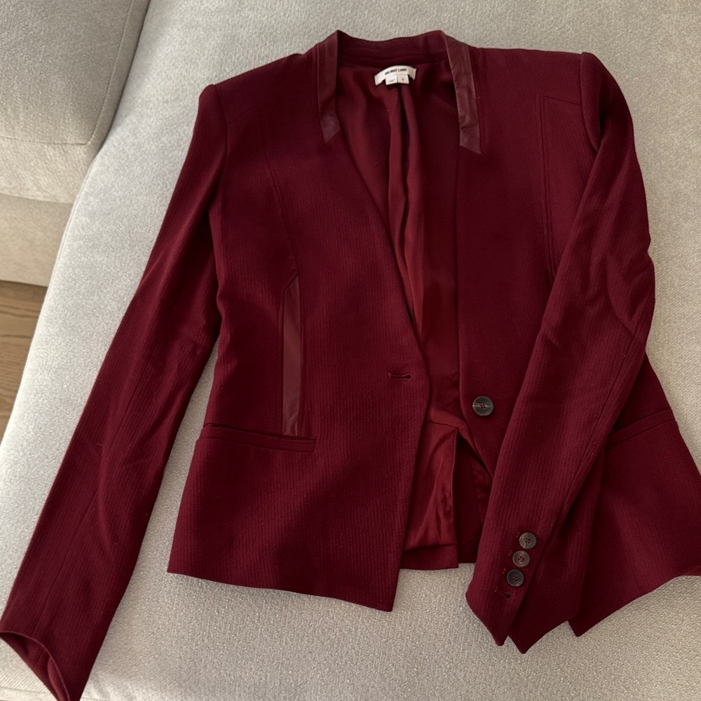 Helmut Lang Burgundy Women's Blazer